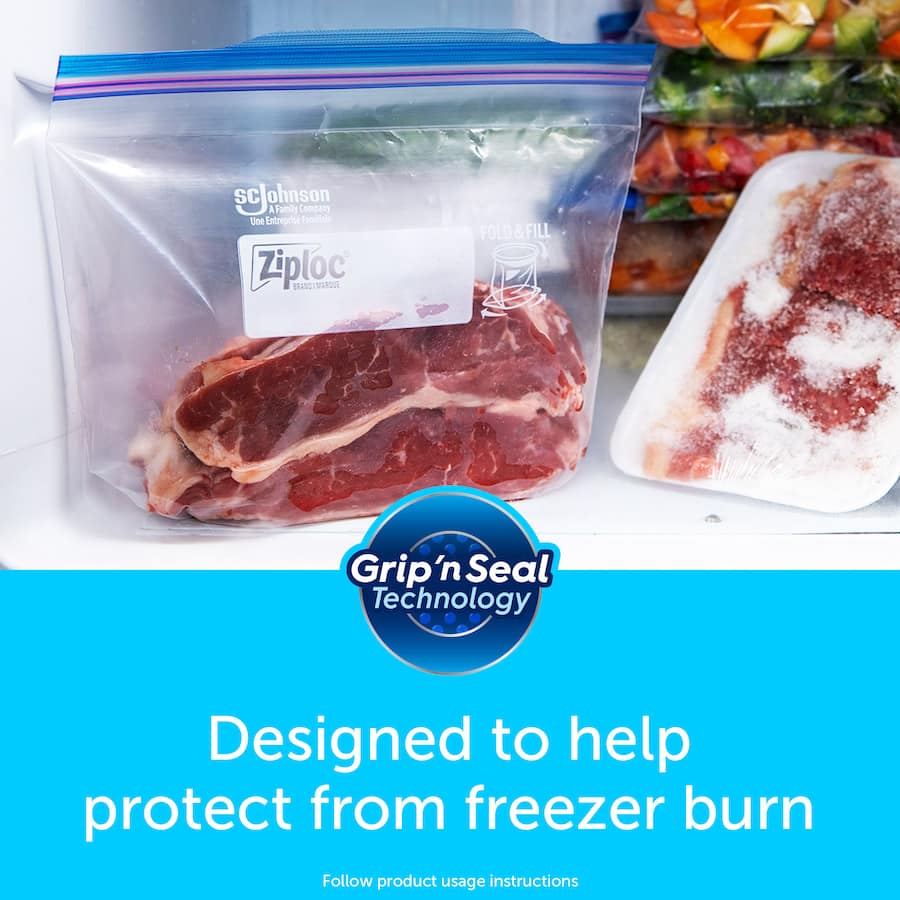 Ziploc Freezer Bags Jumbo Size Xl 10pack