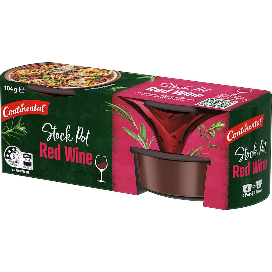 Continental Stock Pot Red Wine Pack 4x26g