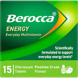 Berocca Energy Effervescent Tablets Pinelime Crush Flavour 15pack