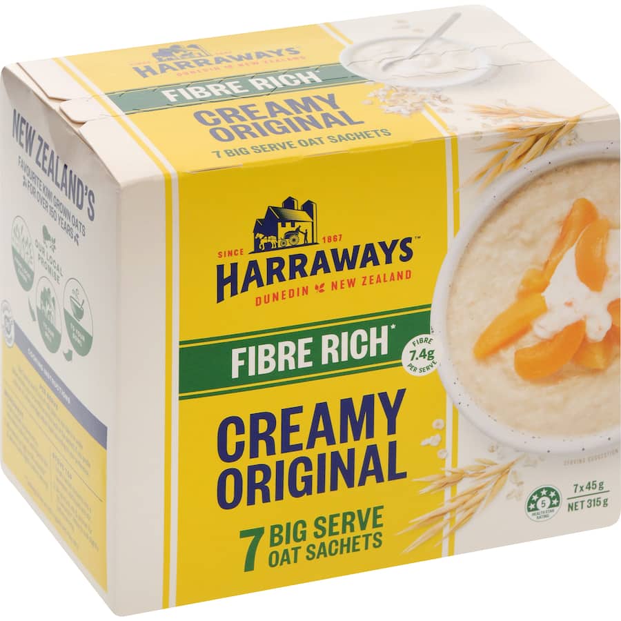 Harraways Oats Fibre Rich - Sachets 7x45g