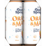 Deep Spring Soft Drink Orange & Mango 250ml cans 6pack