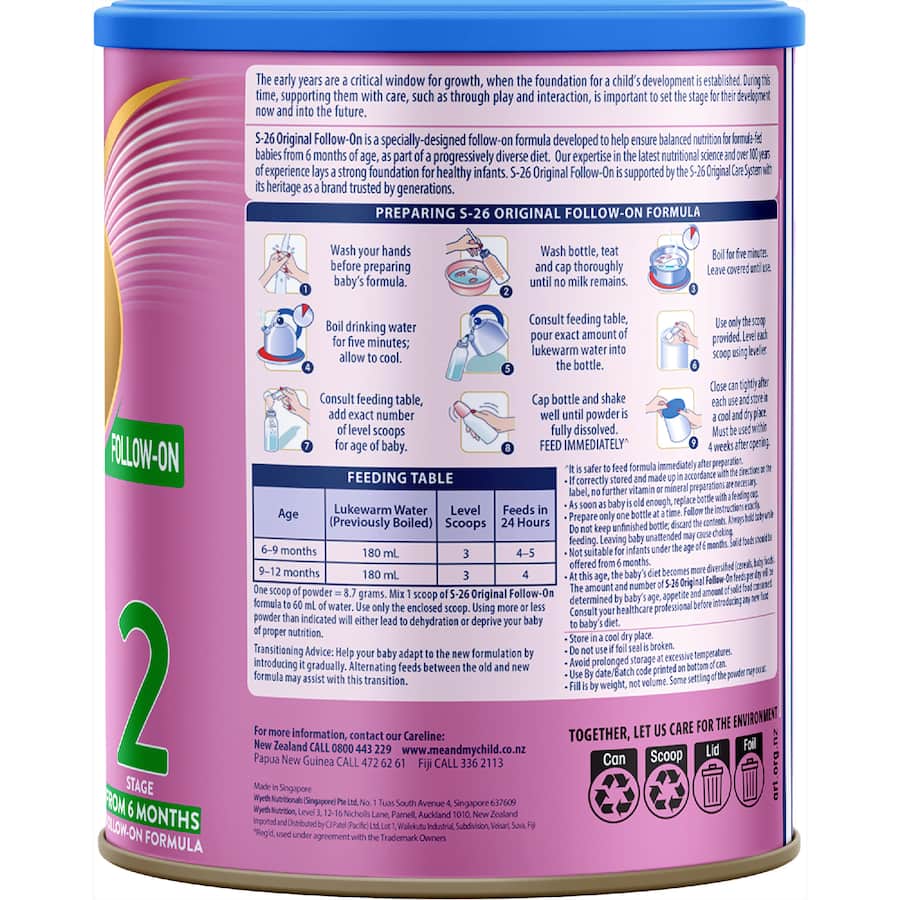 S26 Original Stage 2 Follow On Formula From 6 Months 850g