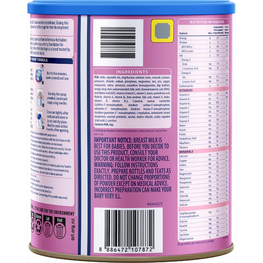 S26 Original Stage 1 Baby Infant Formula From Birth To 6 Months 850g