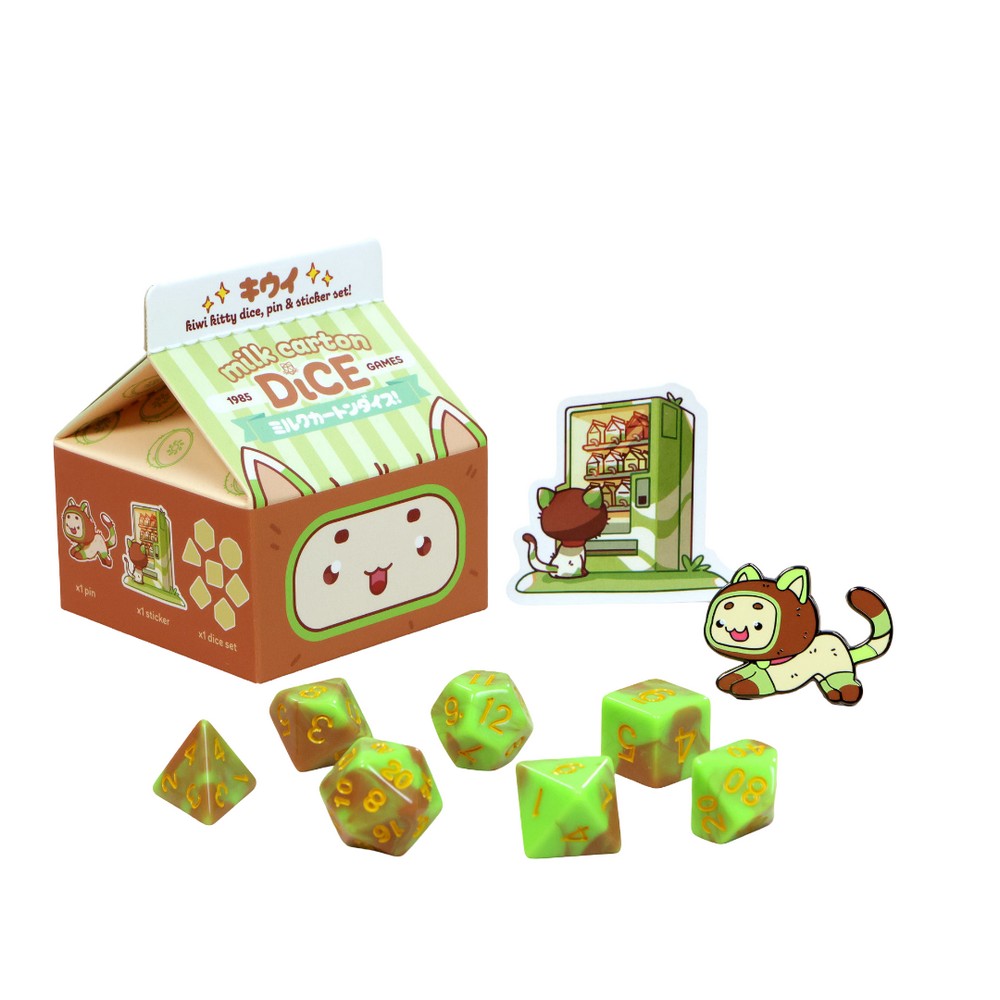 Fruit Meadows - Kawaii Cat Milk Carton-Kiwi
