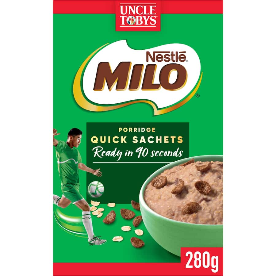 Uncle Tobys Oats Quick Sachets Milo - 8 pack 280g