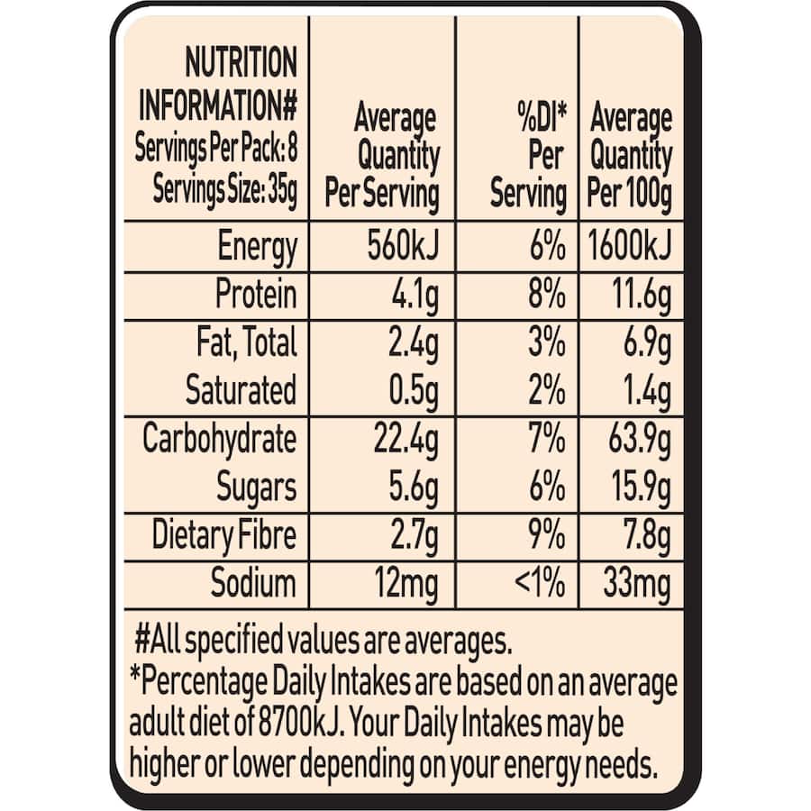 Uncle Tobys Oats Quick Sachets Milo - 8 pack 280g