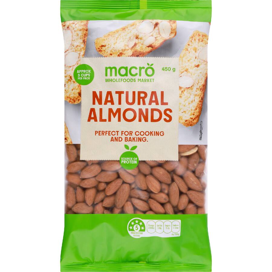 Macro Almonds Natural - 450g