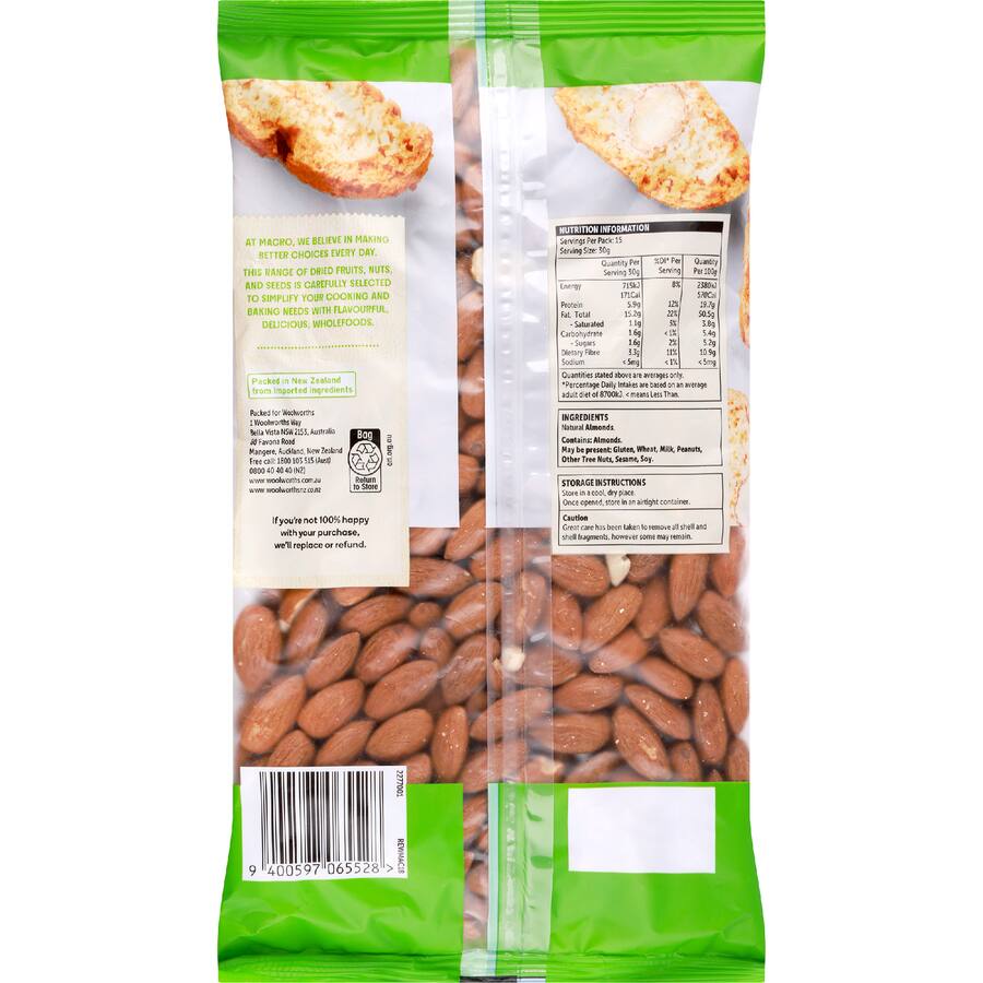 Macro Almonds Natural - 450g