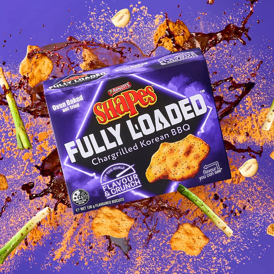 Arnotts Shapes Fully Loaded Crackers Korean Bbq 130g