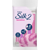 Schick Silk 2 Razor Sensitive Disposables 5 pack