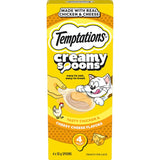 Temptations Creamy Spoons Cat Treats Tasty Chicken & Cheesy Cheese 4x10g