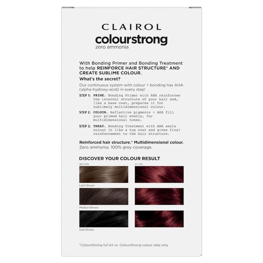 Clairol Colourstrong Hair Colour Intense Dark Red 4.46 1pack