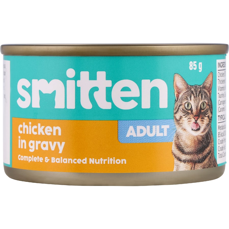 Smitten Wet Cat Food Shredded Chicken In Gravy 85g