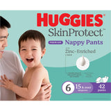 Huggies Skin Protect Nappy Pants Junior Boys & Girls 15kg+ Size 6 42pack