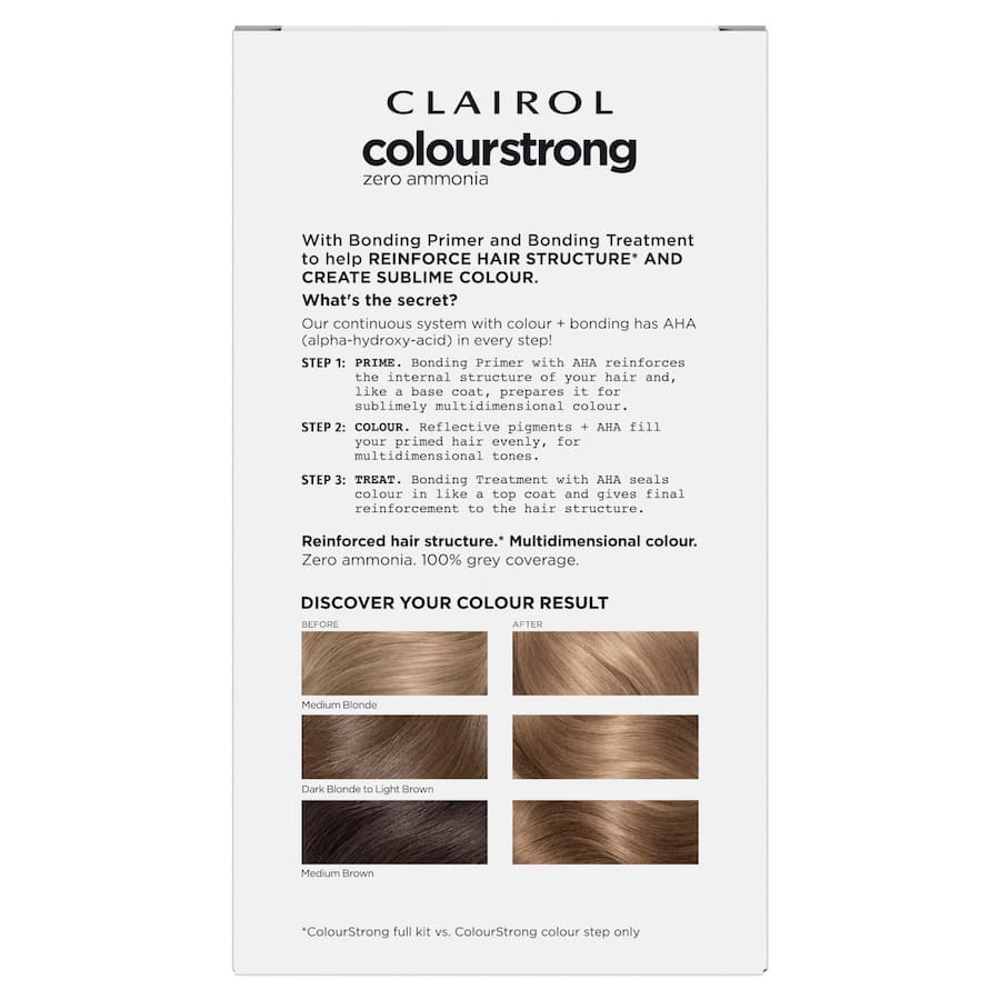 Clairol Colourstrong Hair Colour Medium Ash Blonde 8.1 1pack