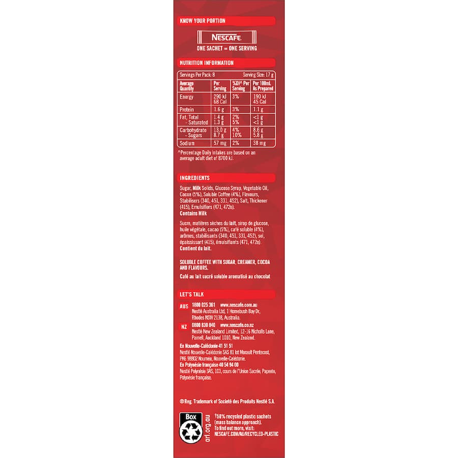 Nescafé Coffee Sachets Kit Kat Mocha 8pack 136g