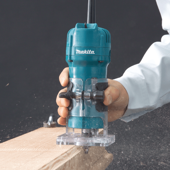 Makita 6.35mm 530W Fixed Base Laminate Trimmer (Each)