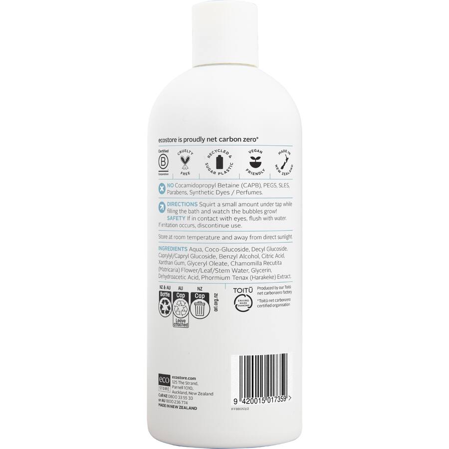 Ecostore Baby Bubble Bath Fragrance Free - 535mL