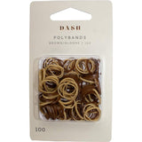 Dash Hair Ties Polybands Brown/blonde 100 pack