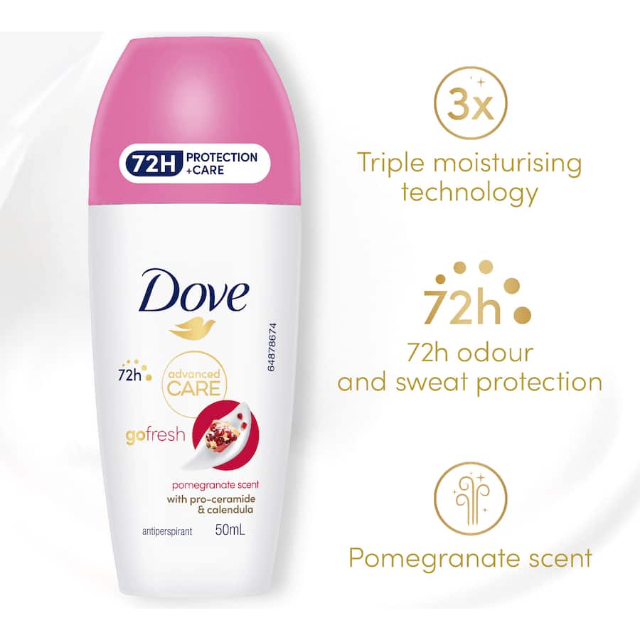 Dove Women Advanced Care Deodorant Roll On Pomegranate 50mL