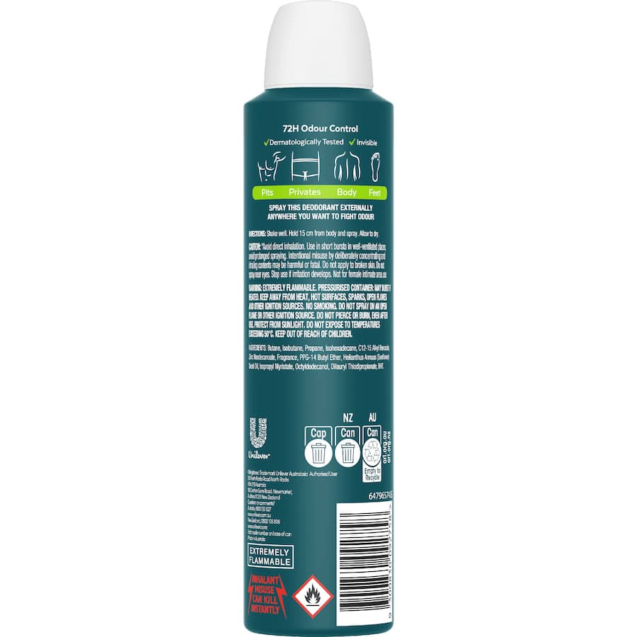 Rexona Men Deodorant Aerosol Active Fresh 230mL