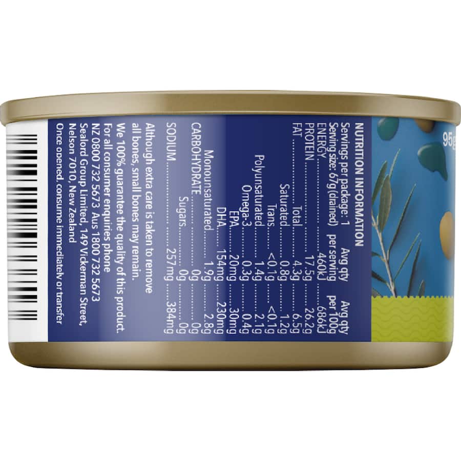 Sealord Tuna Olive Oil Blend Tear tab can 95g