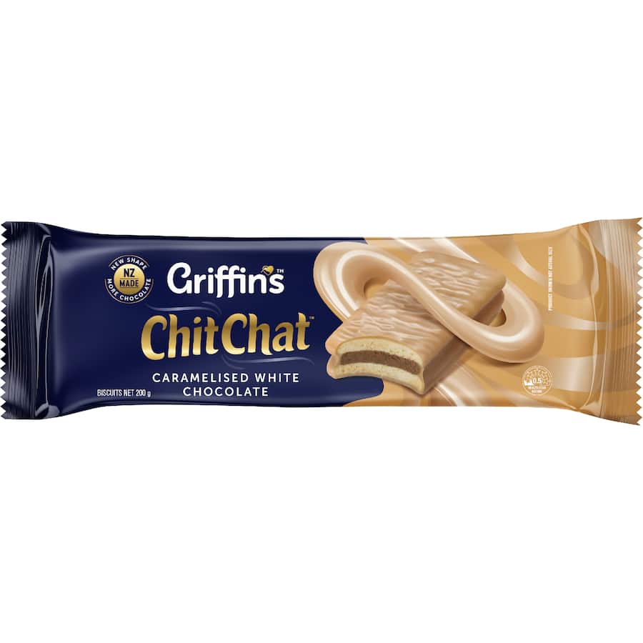 Griffin's Chit Chat Chocolate Biscuits Caramelised White Chocolate - 200g
