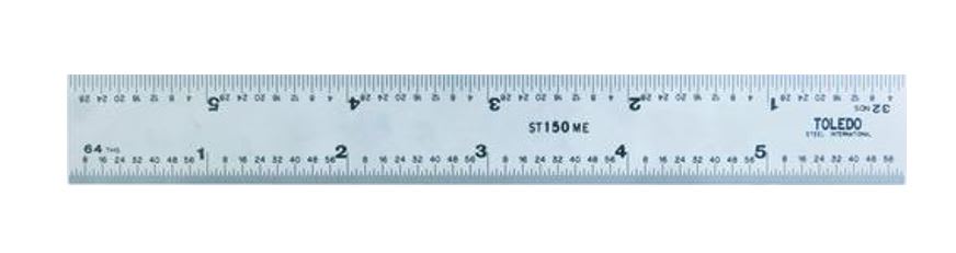 Toledo Stainless Steel Rule 150mm