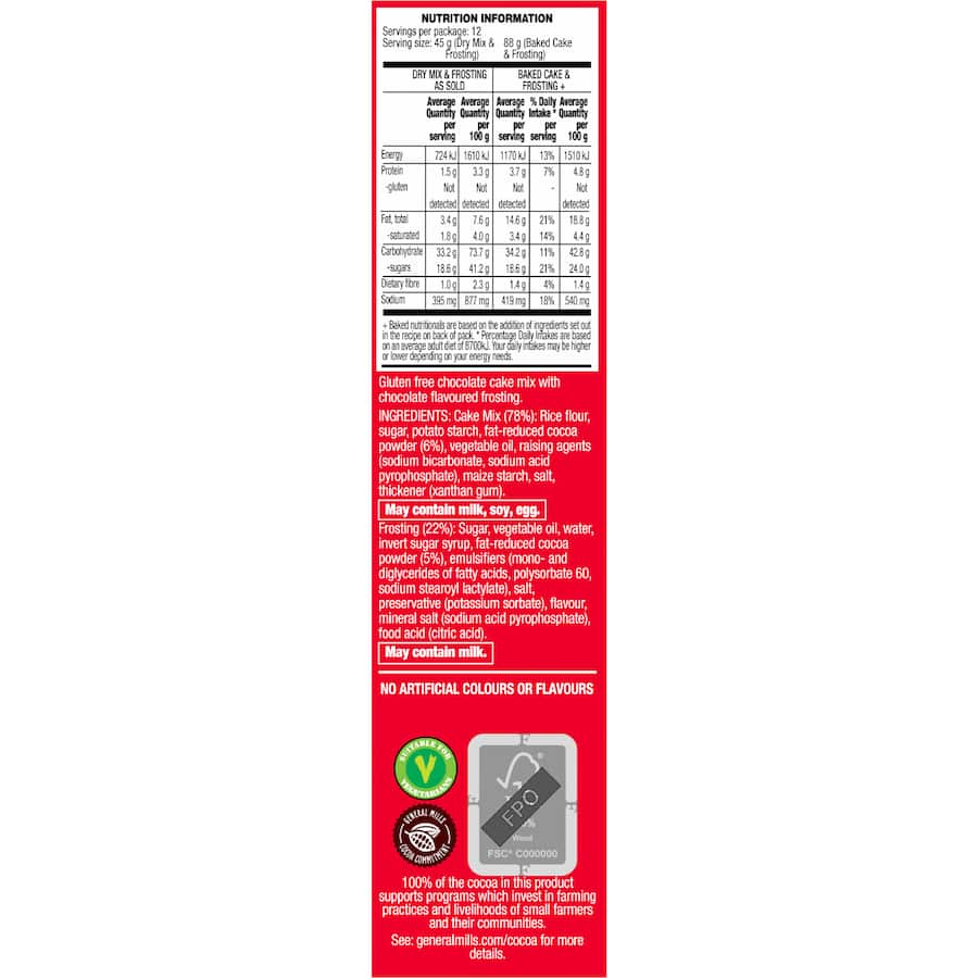 Betty Crocker Bake Smart Devil's Food Cake Mix Gluten Free 540g