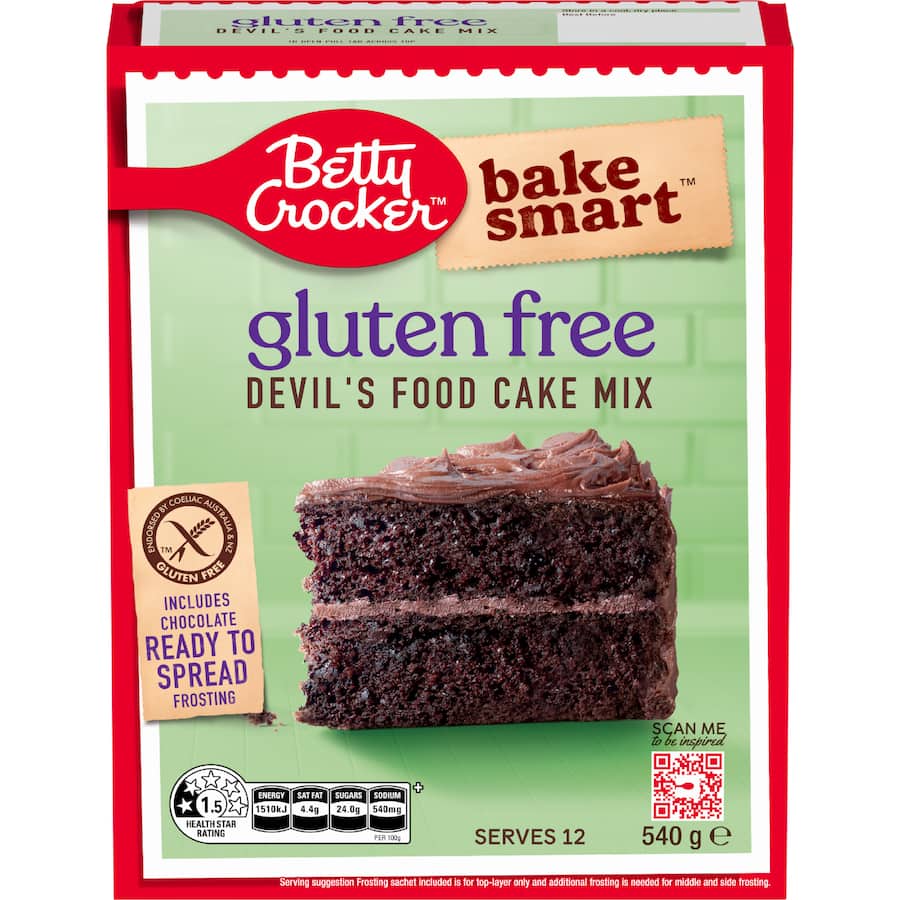 Betty Crocker Bake Smart Devil's Food Cake Mix Gluten Free 540g