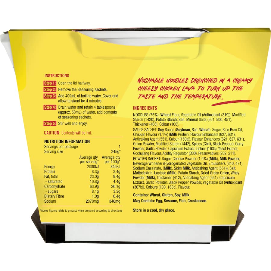 Suimin K-pow Noodles Flaming Cheesy Chicken - 105g