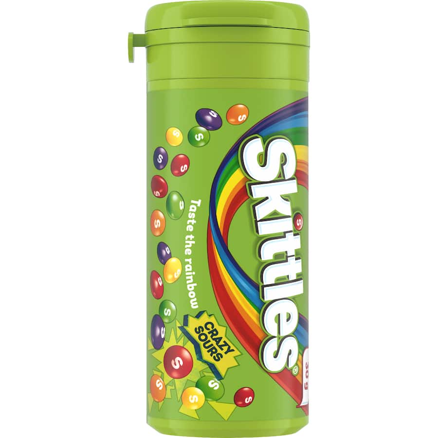 Skittles Sweets Sours Chewy Lollies Tube - 30g