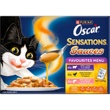 Oscar Sensations Sauces Wet Cat Food Favourites Menu Pouches 12x85g