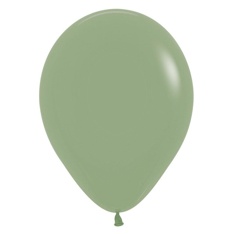 Eucalyptus green latex balloons, 30cm, pack of 25, perfect for elegant celebrations and versatile decorations.