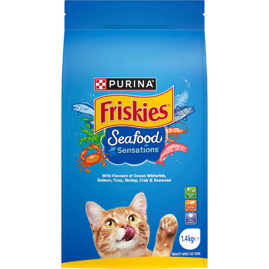 Friskies Dry Cat Food Seafood Sensations Bag 1.4kg