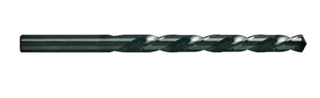 High-speed steel drill bit, 10.60mm diameter, designed for precise drilling in wood, metal, and plastic with efficient chip removal.