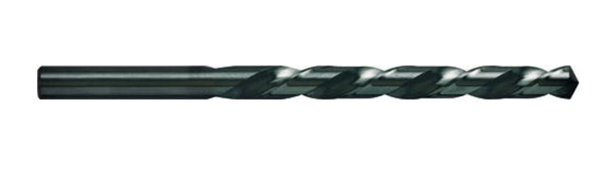 High-speed steel drill bit, 10.70mm, designed for precision drilling in wood, metal, and plastic with efficient chip removal.