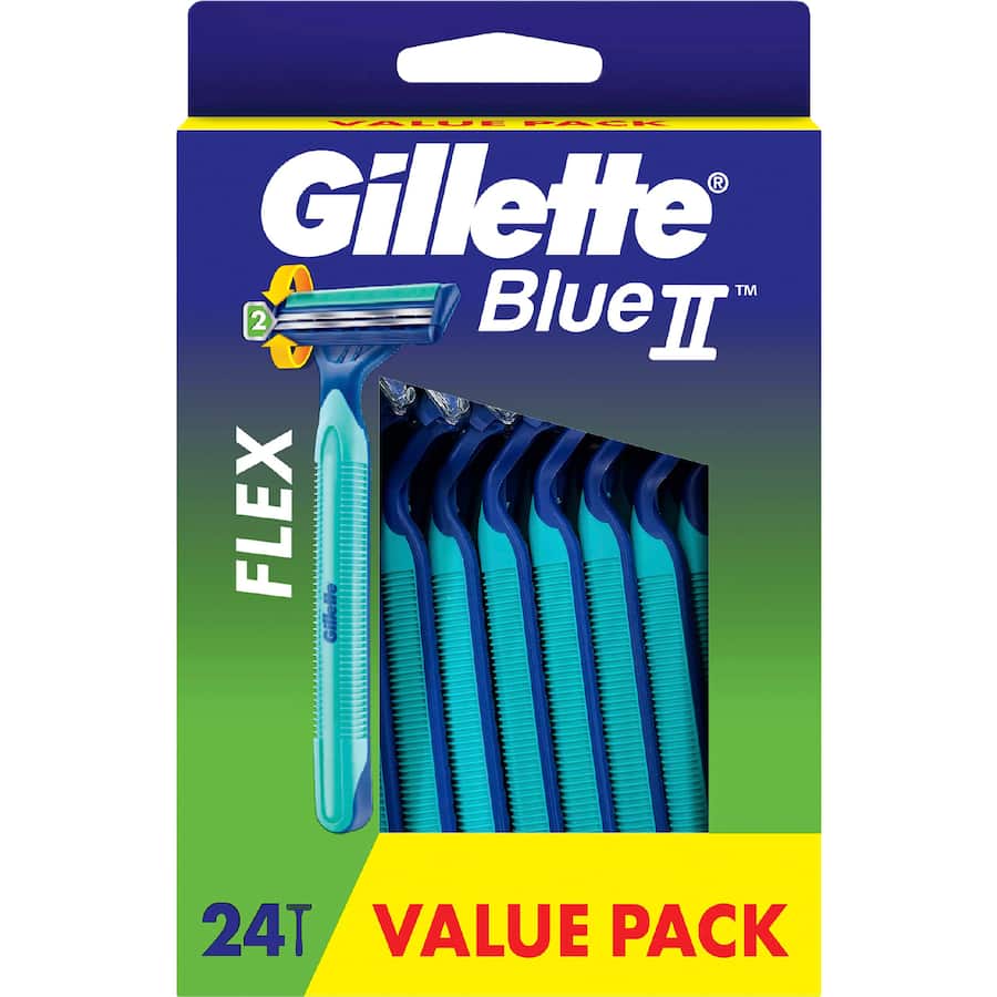 Gillette Blue Ii Razor  24 pack