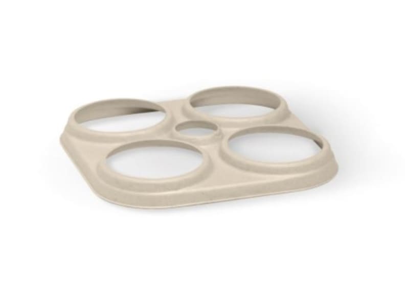 Eco-friendly Beer Holder Ring 4 Pack made from sugarcane pulp, 100% plastic-free, compostable and recyclable.