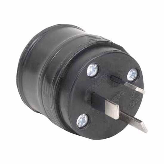 HPM Rubber Plug Top 10A Black (Male) (Each)