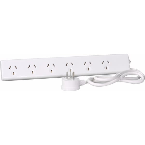 HPM 6 Way Powerboard 0.9m Lead 10A