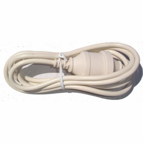 5m HPM Extension Lead in white, 10A, with fully moulded plug & socket for versatile household power solutions.