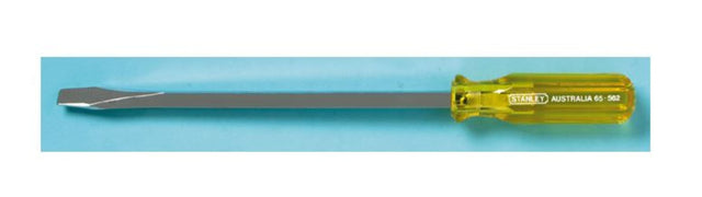 Stanley 10x200mm square blade screwdriver with ergonomic handle, ideal for deep screws and versatile applications.