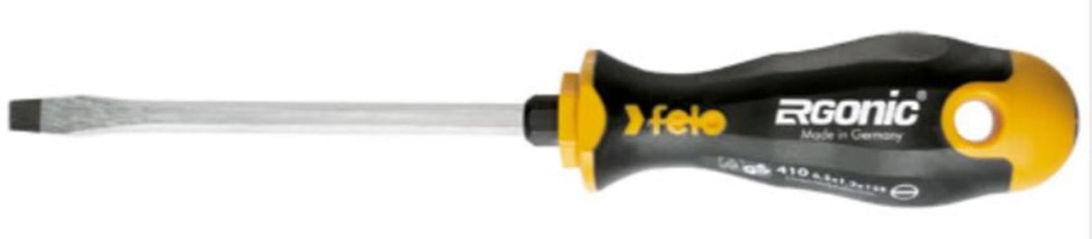 Felo Torx Ergonomic Screwdriver with T15 tip, 100mm length; ideal for precision work and comfortable handling.