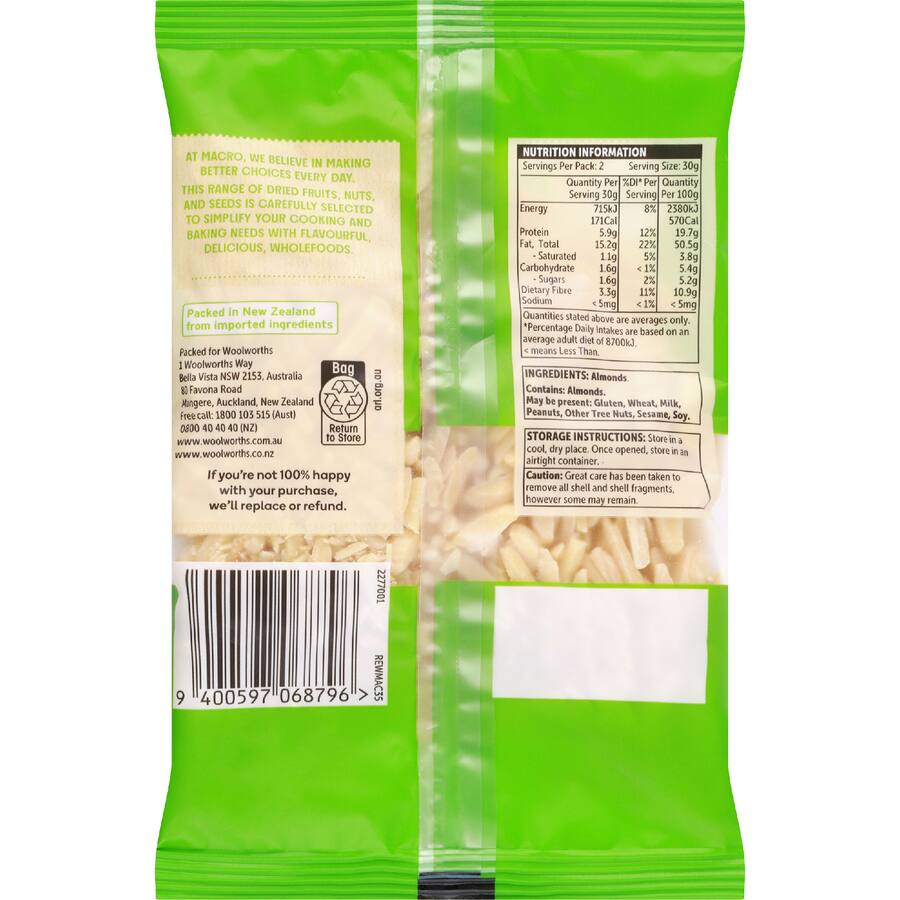 Macro Almond Slivers - 70g