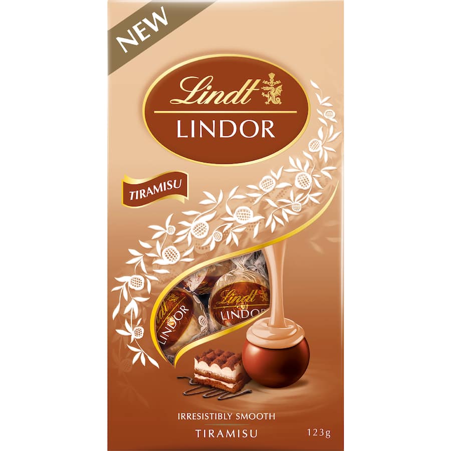 Lindt Lindor Chocolate Sharepack Tiramisu Pouch - 123g