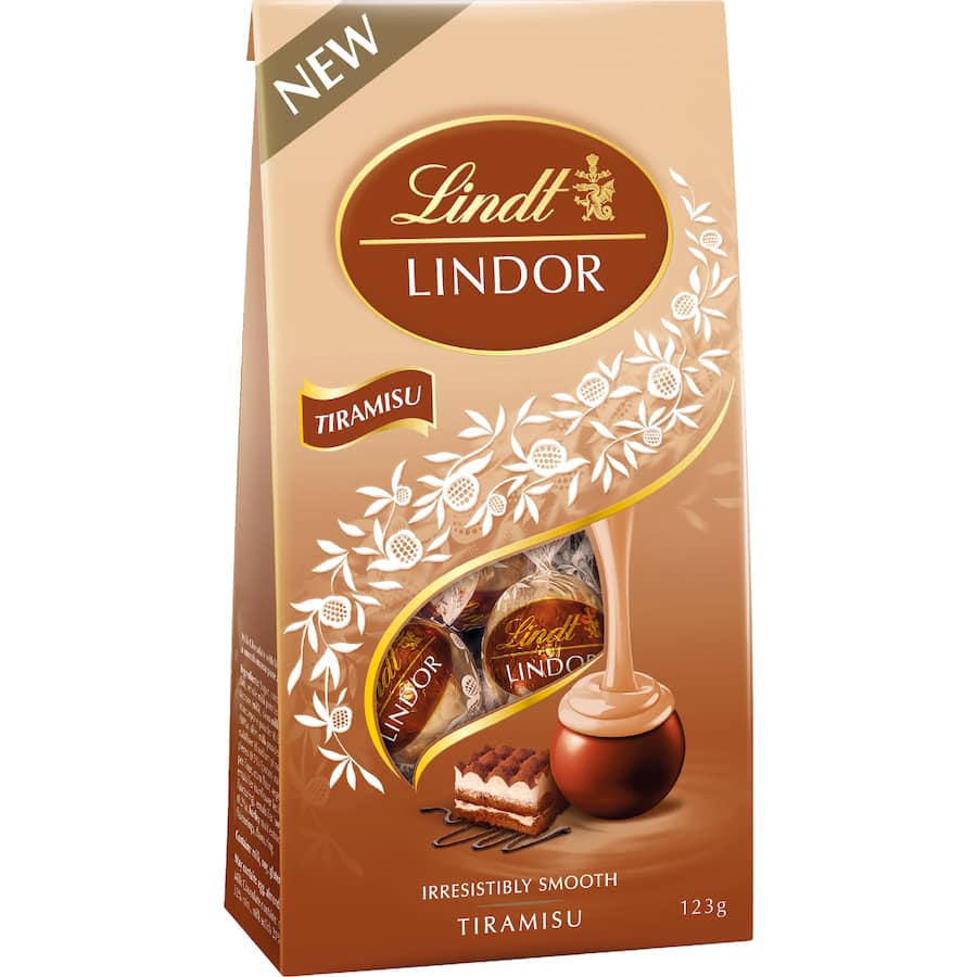 Lindt Lindor Chocolate Sharepack Tiramisu Pouch - 123g