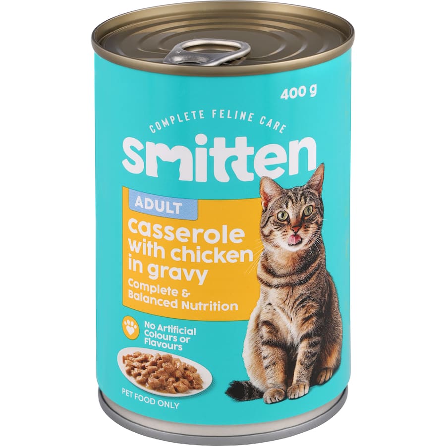 Smitten Wet Cat Food Casserole Chicken In Gravy 400g