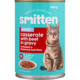 Smitten Wet Cat Food Casserole Beef In Gravy 400g