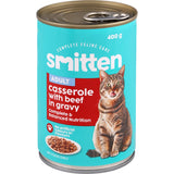Smitten Wet Cat Food Casserole Beef In Gravy 400g